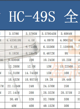 HC-49S 49S 2脚 直插无源晶振 DIP-2 9.6M 9.6MHZ 9.600MHZ 晶体