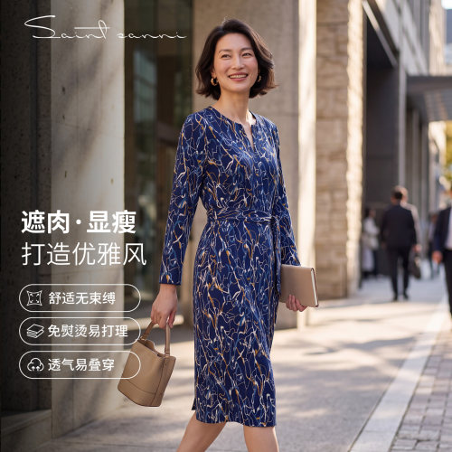 圣轩尼新品气质显瘦连衣裙