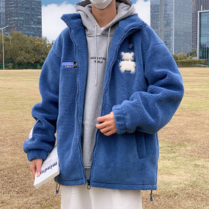 羊羔绒外套男棉衣春秋冬季加绒加厚棉服摇粒抓绒羊羔毛棉袄上衣服