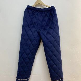 女老太太加厚珊瑚绒夹棉休闲家居裤 老人冬天保暖睡裤 子 棉裤 奶奶裤