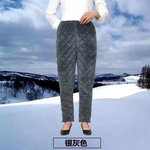 婆婆大码棉裤女冬休闲加厚珊瑚绒