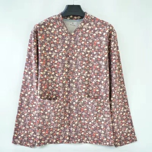 居家睡衣女奶奶保暖衣 200斤老人开衫 老太太德绒秋装 外套宽松大码