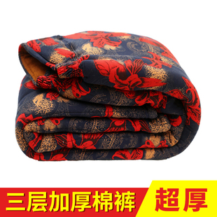 7080岁奶奶三层加厚家居裤 老太太冬季 时尚 女老人抗寒棉裤 驼绒睡裤