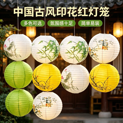 端午节装饰灯笼古风绿竹灯笼幼儿园商场橱窗走廊吊饰场景布置道具