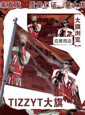 TIZZYT大旗明星演唱会tizzyt应援旗户外打卡音乐节应援旗定制