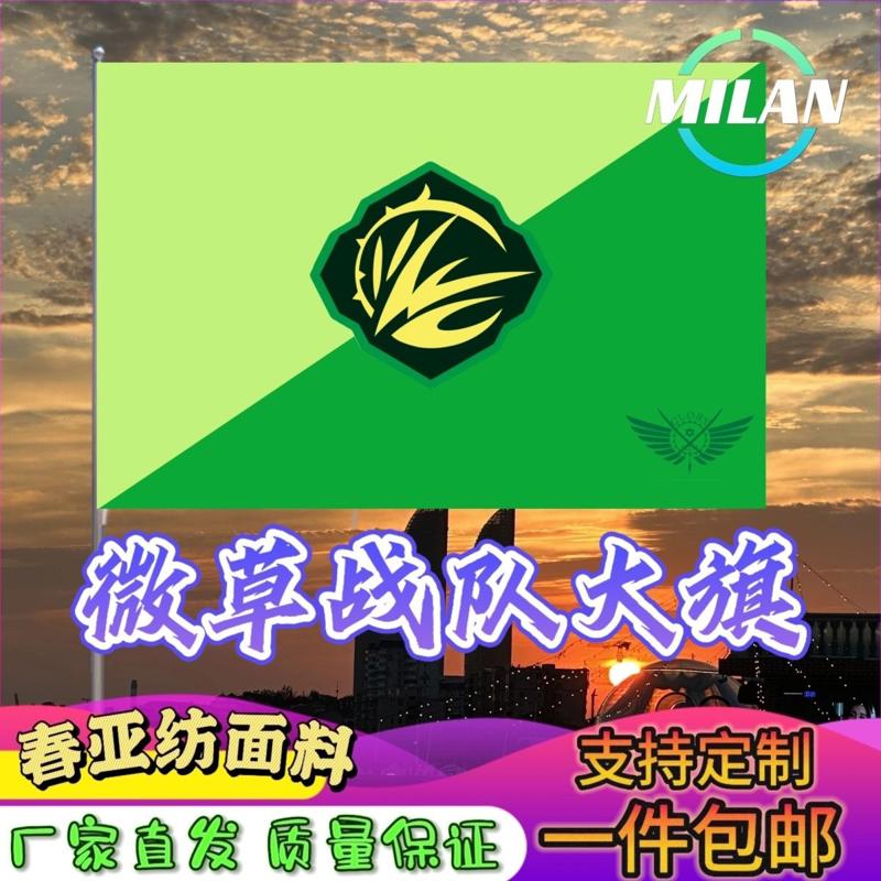 全职高手应援队旗cos微草战队大旗蓝雨呼啸百花雷霆兴欣队旗定制