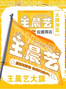 王晨艺大旗明星演唱会王晨艺应援大旗户外打卡音乐节应援旗定制