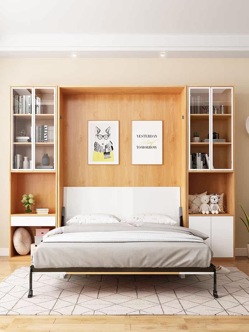 古宜墨菲床书柜隐藏多功能折叠床省空间壁床柜一体床办公室隐形床|ruв категории жилой мебели, кровать класса, 衣柜床 - от Buy2taobao.com для оказания профессиональной услуги покупки агента Taobao