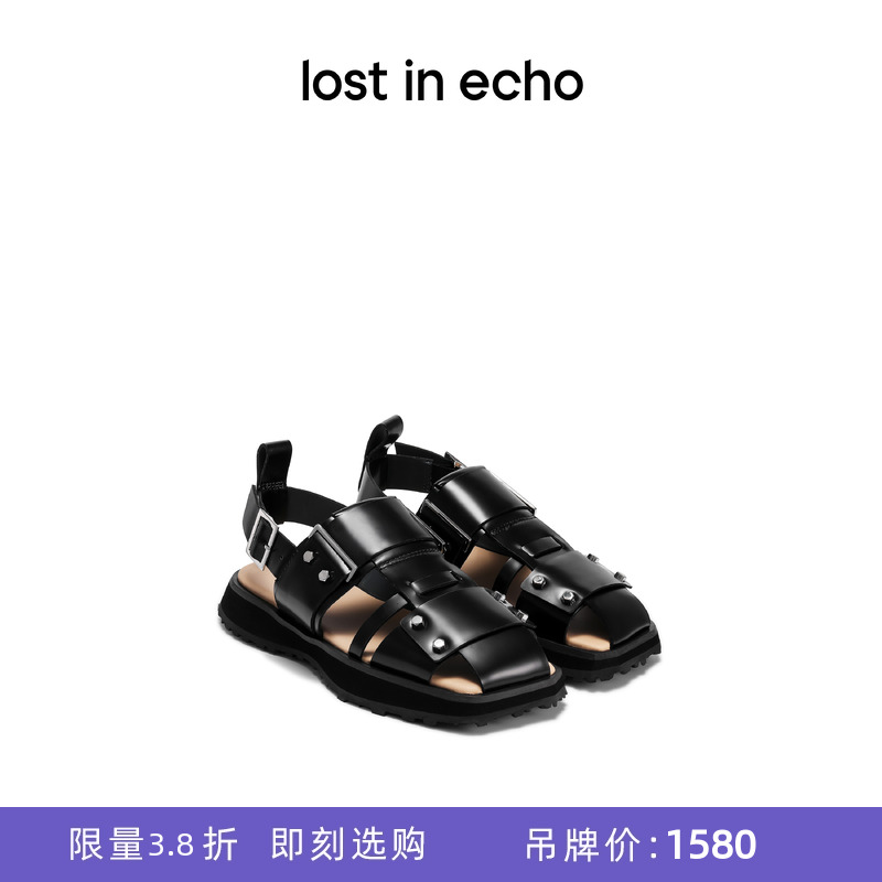 lostinecho条带编织罗马凉鞋