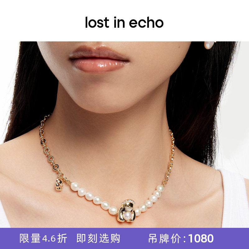 lostinecho精致气质珍珠项链图片
