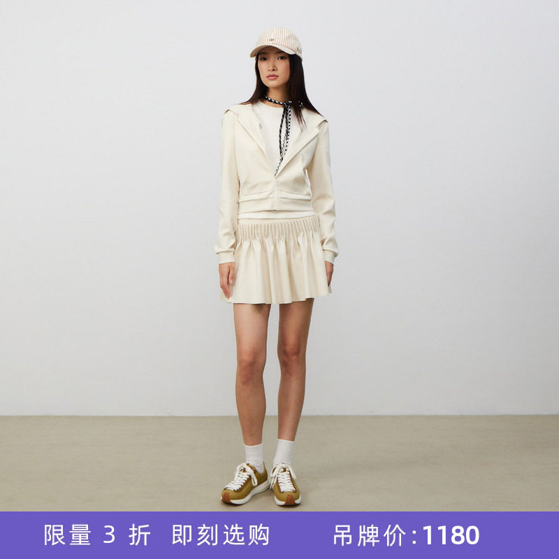 [断码]lost in echo休闲运动连帽卫衣外套半身网球裙裤（微瑕）