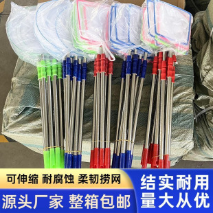 伸缩渔捞蜻蜓鱼捞彩色鱼网儿童小鱼网捞渔网手抄网户外金鱼网