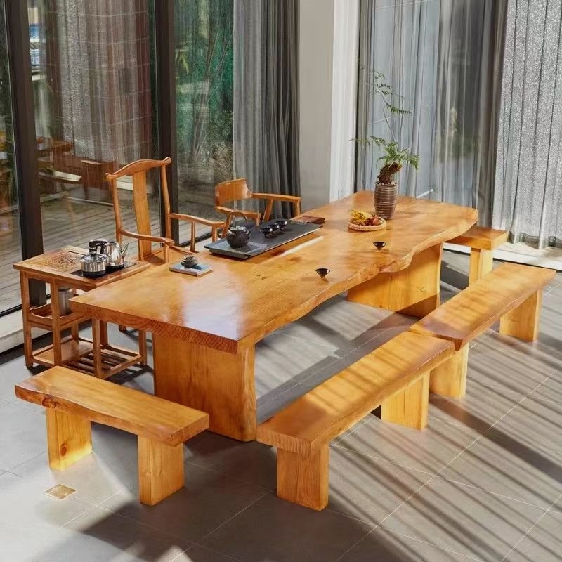 木板定制榆木松木原木加工实木材料桌面板隔板置物架尺寸定做板材