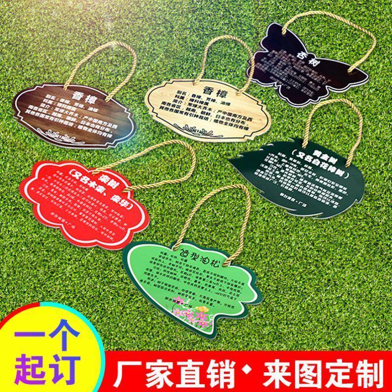 树牌挂绳塑料公园花卉小区挂提示语标签防嗮环境挂树班级牌标志牌