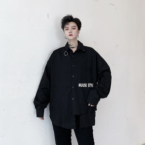 男士不规则衬衫 印花衬衣外套 发型师衣服  CS05-P70,男装衬衫,天晨