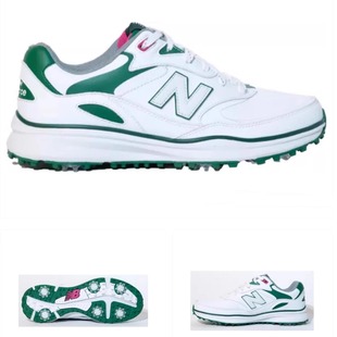 美国代购 New Balance Heritage Golf 带钉白绿NB男款高尔夫球鞋