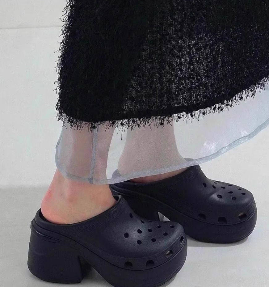 正品代购Crocs Siren Clog卡骆驰洞洞鞋粗跟增高休闲凉鞋男女同款