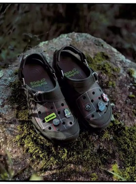 Barbour x Crocs卡骆驰联名款户外休闲男女同款洞洞鞋210898-3VT