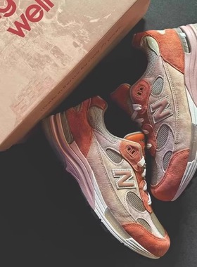 新款联名Joe Freshgoods x New Balance NB992 灰橙色男女跑步鞋
