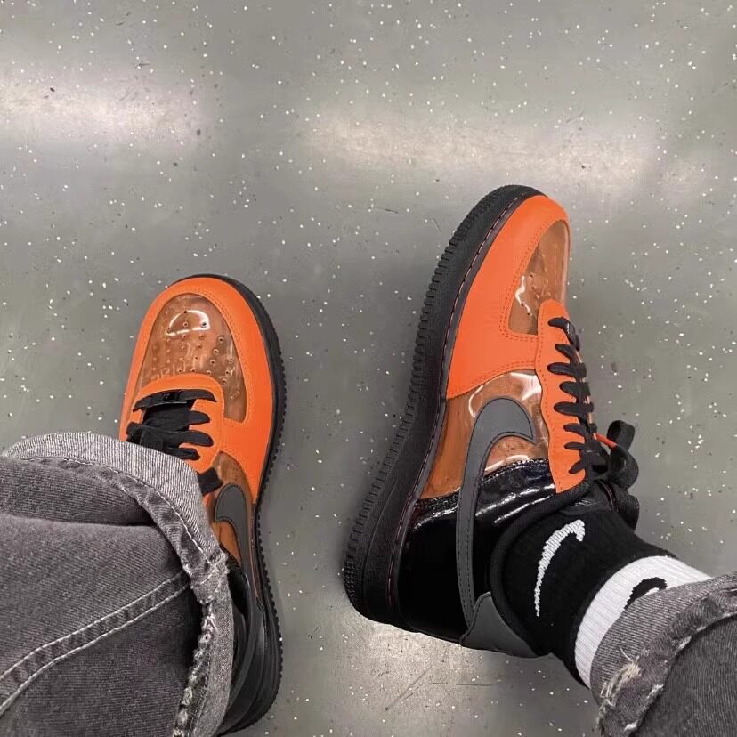 海外正品Nike涩谷限定 AF1 耐克空军一号万圣节黑橙限量男子板鞋