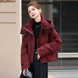 短款羽绒服女冬季2025新款今年流行爆款高端时尚保暖加厚鸭绒外套