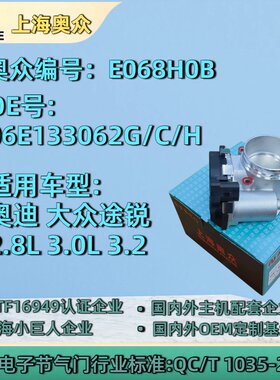 奥迪A4A5A6A7A8Q5Q7大众途锐2.8 3.0 3.2节气门