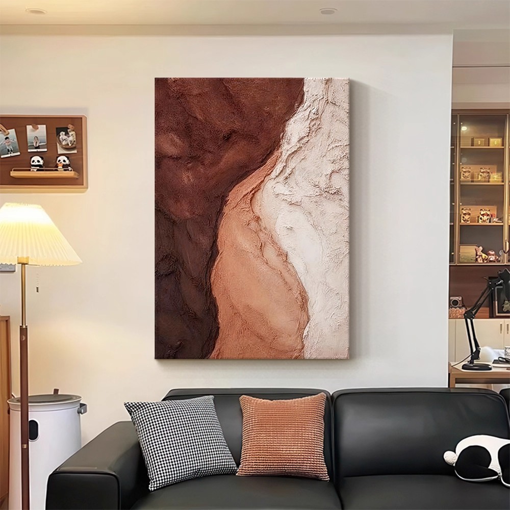 kc侘寂中古风客厅抽象高级装饰画