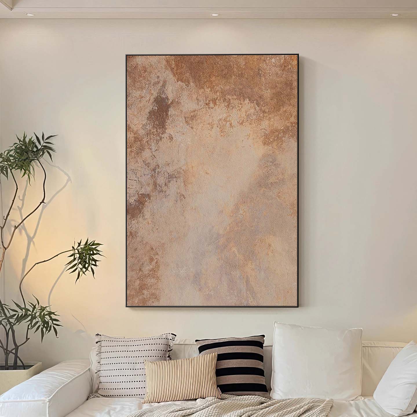 kc侘寂中古风客厅抽象艺术装饰画