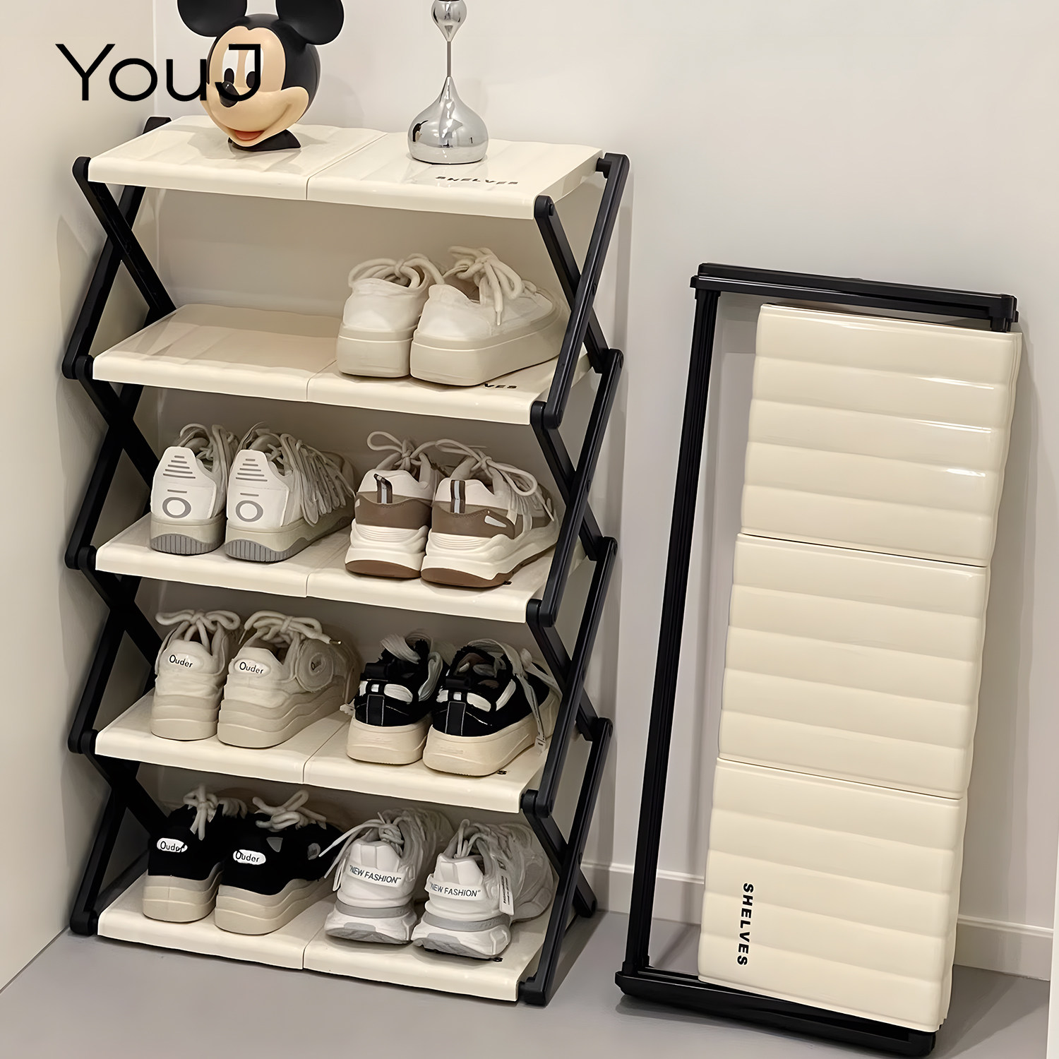 折叠鞋架多层家用门口置物架简易鞋柜免安装宿舍小型鞋子收纳神器,住宅家具,折叠/组合鞋架,淘宝优惠券,粉丝福利购,淘宝优惠卷