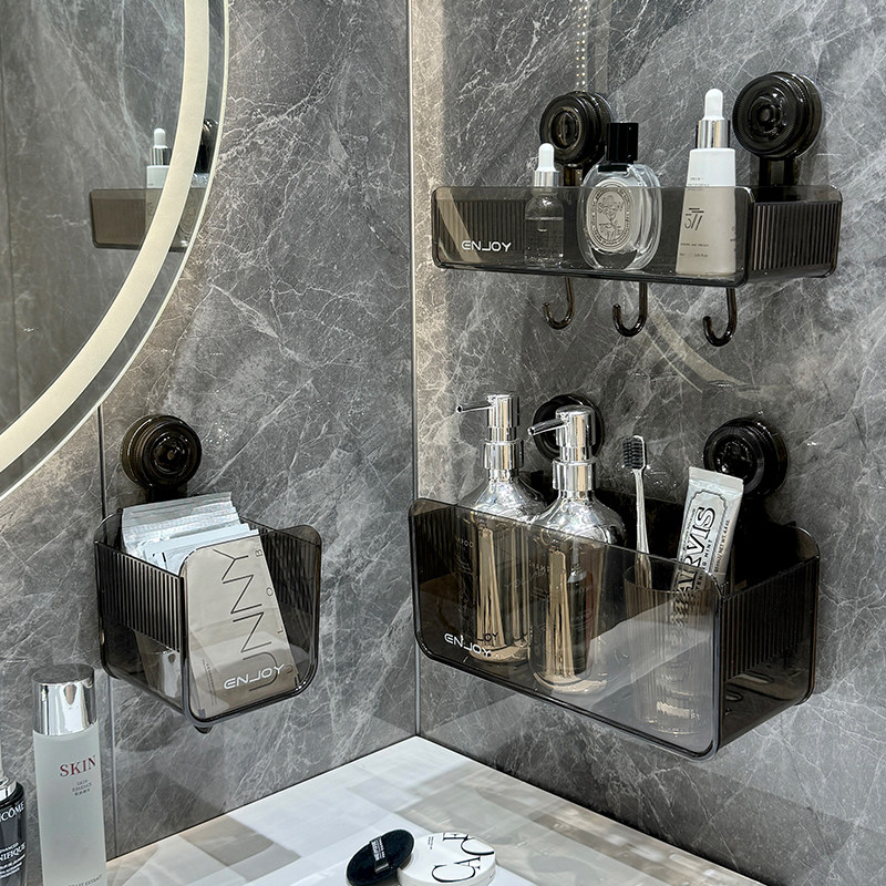 卫生间吸盘置物架浴室洗漱台壁挂护肤品收纳盒厕所墙上挂钩收纳架,家庭/个人清洁工具,浴室角架/置物架,淘宝优惠券,粉丝福利购,淘宝优惠卷