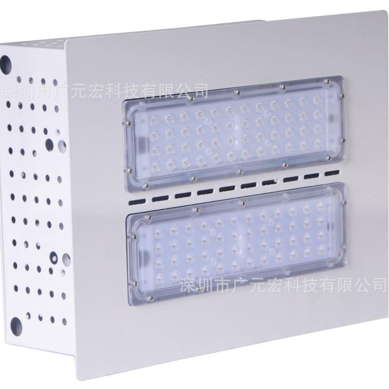深圳LED嵌入式吊装式罩棚灯加油站灯100W 150W 200瓦明纬吸顶式