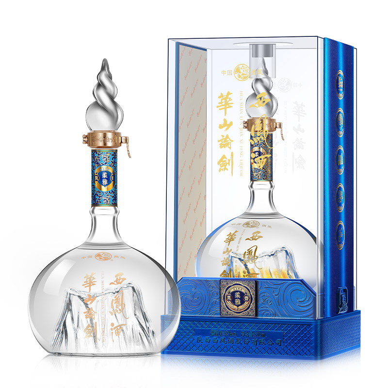 【品牌直营】华山论剑西凤酒蓝标柔雅凤香纯粮酿造白酒送礼500mL