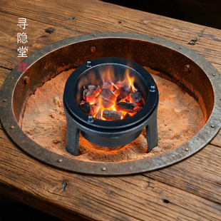 手工铸铁炭炉内胆生铁内桶铸铁炉架石头炭炉木头炭炉DIY改装配件