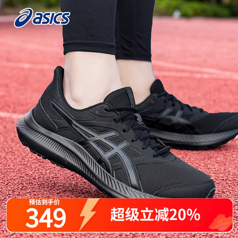 亚瑟士夏季黑色运动鞋跑步鞋图片