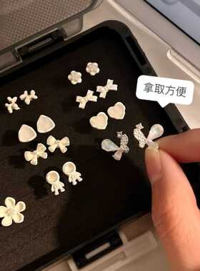 首饰盒耳钉华子收纳盒大容量防尘耳饰饰品整理盒子
