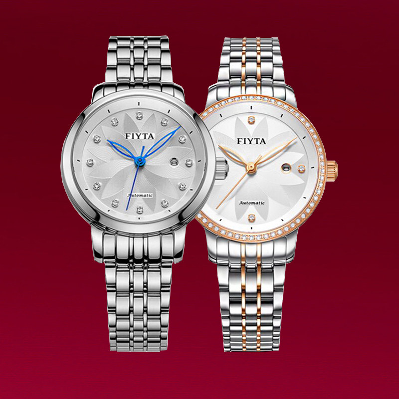 飞亚达手表女表花语系列钢带防水全自动机械腕表la802007/802008