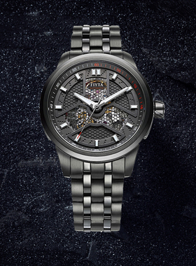 飞亚达手表男表车元素自动机械男表钟表男士防水黑色腕表GA866460