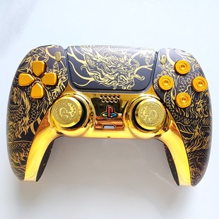 PS5手柄升级改装霍尔电磁摇杆TMR摇杆PS5原装游戏机手柄 王者金龙