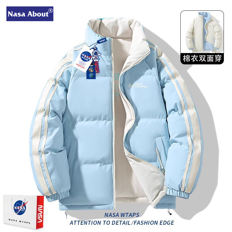 新款羊羔绒棉服外套男冬装情侣冬季加绒加厚羽绒棉衣男款