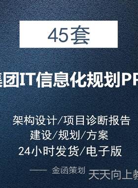 45套企业集团IT信息化战略规划建设PPT方案架构设计诊断治理报告
