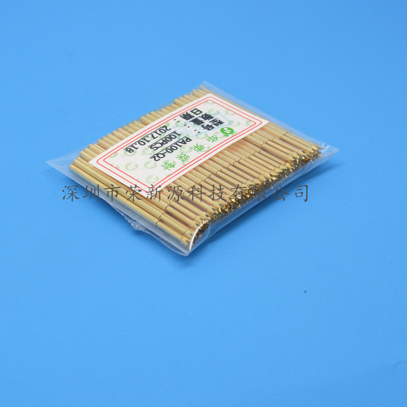 华荣探针PA100-Q2（大四爪梅花头）镀金头测试针1.36mm 弹簧顶针