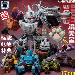 激光猫混天豹钢仔派对变形玩具飞机袭击坦克汽车男孩礼物模型手办