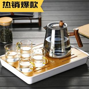 玻璃茶壶泡茶器家用花茶套装 碑匠 功夫沏茶耐高温茶具茶水分离单