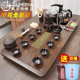 全自动茶具套装 珲洋 烧一体泡茶台功夫茶盘家用办公大茶海整套茶