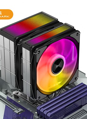 JIUSHARK九鲨JF400D不挡内存CPU散热器双塔扇逆重力管15代AMD4PIN