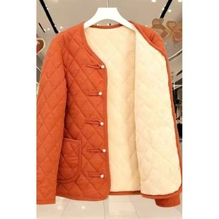 百搭棉袄 新中式 2024秋冬新款 双盘扣女国风加绒保暖加厚外套妈妈装