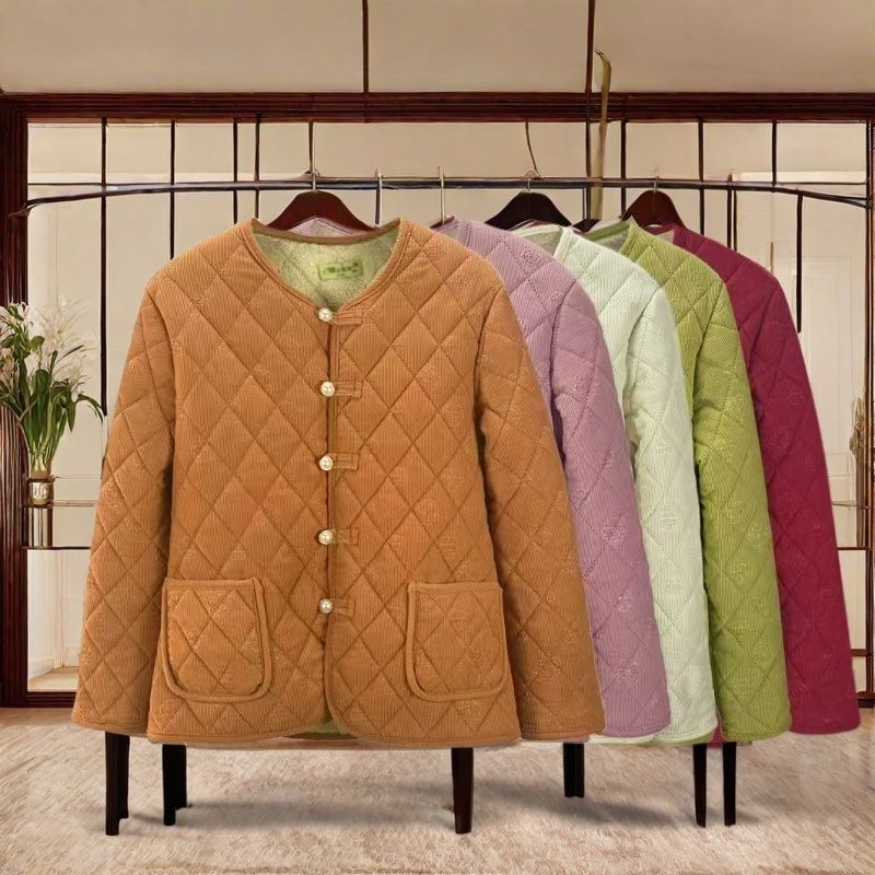 秋冬中老年新款棉服2024棉袄棉衣加绒休闲加厚保暖外套妈妈