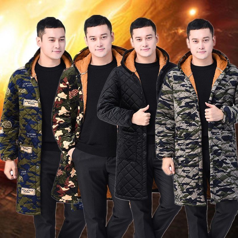 男士棉袄棉衣男工地加厚加绒冬季加肥加大200斤外穿罩衣工作服女