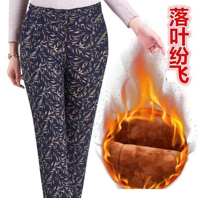 驼绒棉裤女冬加绒加厚高腰外穿保暖裤内穿超厚东北中老青年裤子