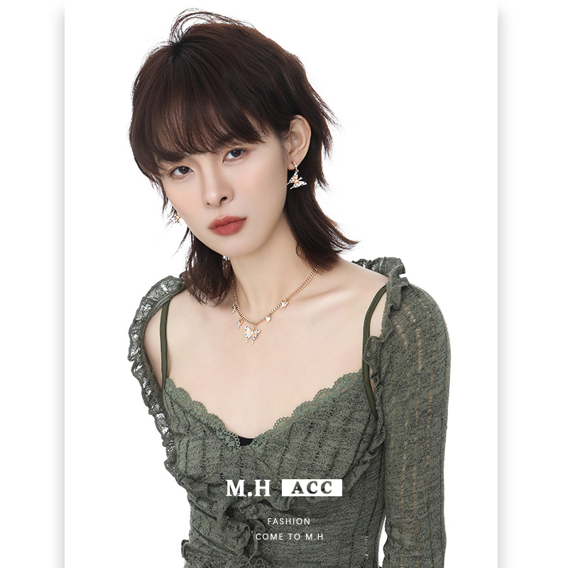 Choice热卖原创设计蝴蝶项链女轻奢名媛精致高级感锁骨链合集